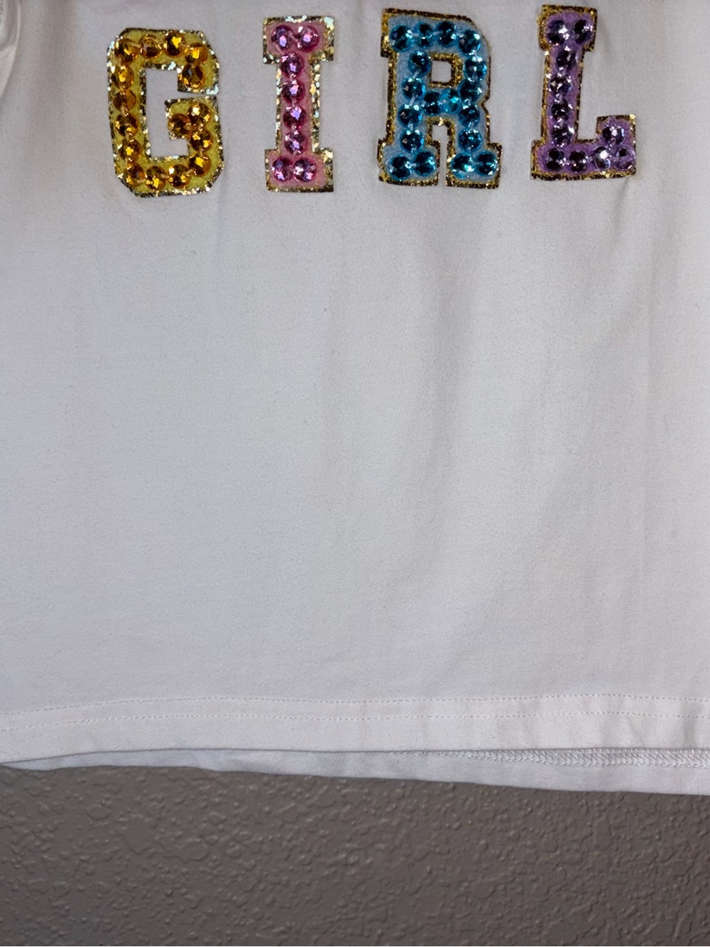 Lola + The Boys Girl 6 White BDAY GIRL Sequin Tee Shirt Shimmer Ruffle Birthday - Picture 9 of 10